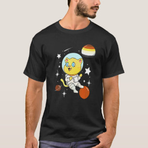 Cat In Space Gay Bear Pride T-Shirt