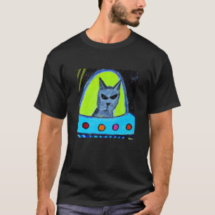 Cat In Space Painted In Pastel Colours Original I T-Shirt