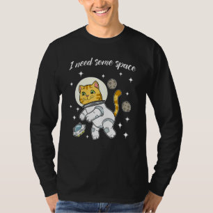Cat In Space Ufo Galaxy Universe Cosmos Kitten T-Shirt