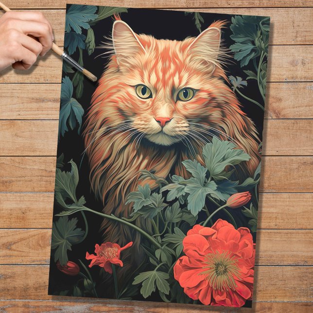 Cat in Tapestry 2 Decoupage Paper (Creator Uploaded)