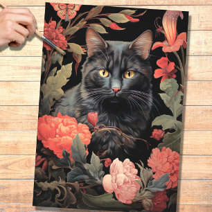 Cat in Tapestry 3 Decoupage Paper