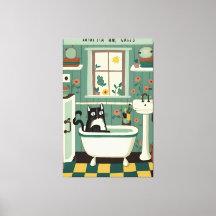 Cat in the bathroom V17