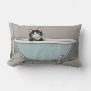 Cat in the Bathtub Lumbar Cushion