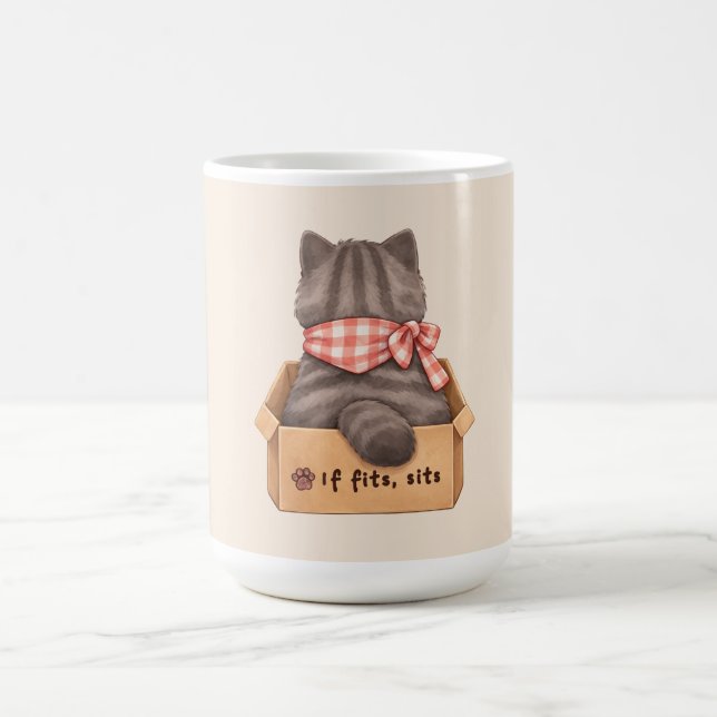 Cat in The Box Coffee Mug (Center)