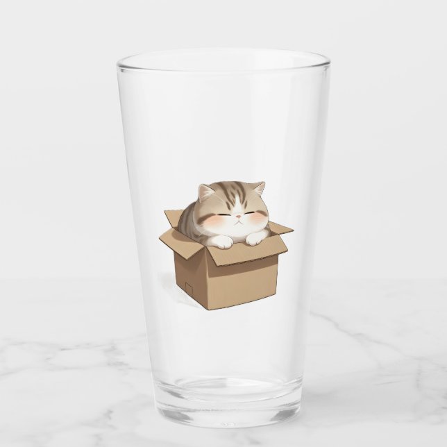 Cat In the box Glass (Front)