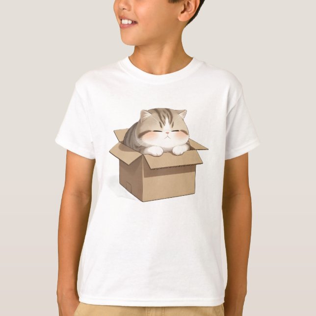 Cat in the Box T-Shirt (Front)