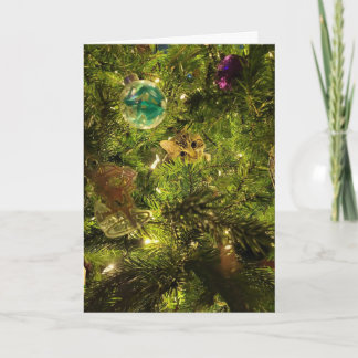 Cat In The Christmas Tree Christmas Card