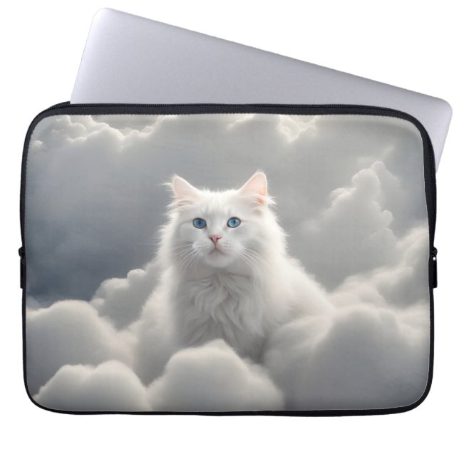 Cat in the clouds laptop sleeve (Front)
