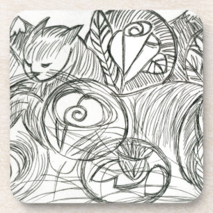 Cat in the Dreamtime Coaster