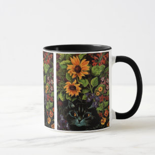 Cat in the Flower Garden • Louis Wain • Mug