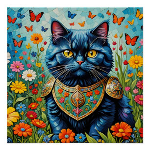 Cat In The Garden of Earthly Delights 3 Poster