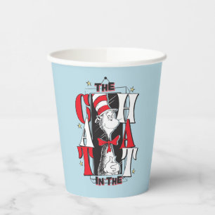 Cat In the Hat   B&W Text Paper Cups