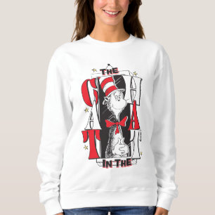 Cat In the Hat B&W Text Sweatshirt