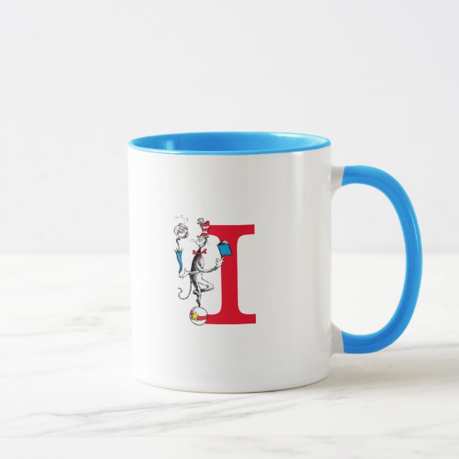 Cat in the Hat Balancing Act Monogram I Mug (Right)