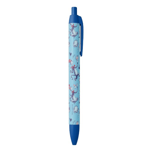 Cat In The Hat | Blue Pattern Black Ink Pen (Bottom (Vertical))