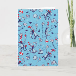 Cat In The Hat Blue Pattern Card