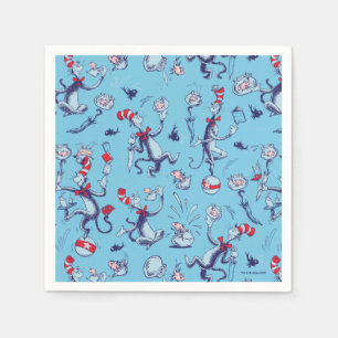 Cat In The Hat   Blue Pattern Napkin