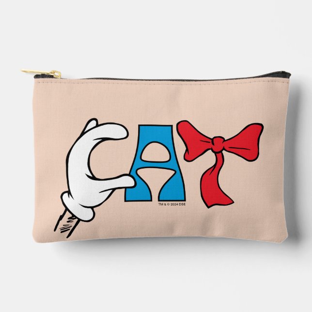 Cat In the Hat | Cat Text Accessory Pouch (Front)