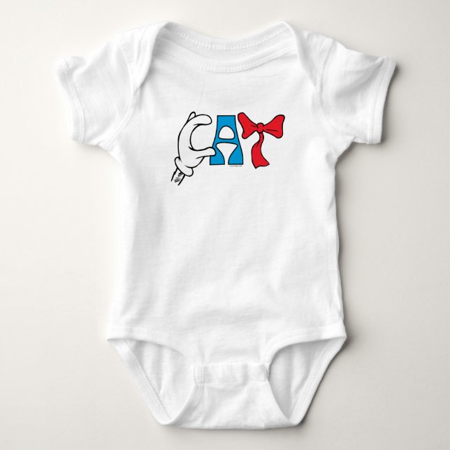 Cat In the Hat | Cat Text Baby Bodysuit (Front)
