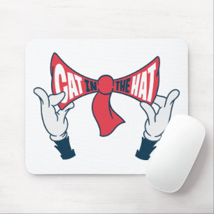 Cat In the Hat   Cat Text Bow Tie Mouse Pad