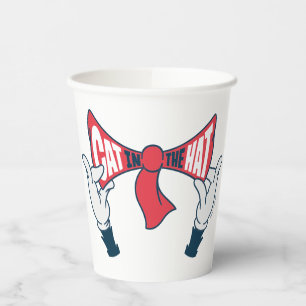 Cat In the Hat Cat Text Bow Tie Paper Cups