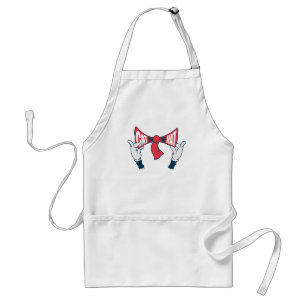 Cat In the Hat   Cat Text Bow Tie Standard Apron