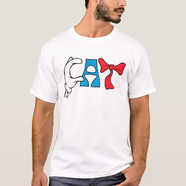 Cat In the Hat | Cat Text T-Shirt (Front)