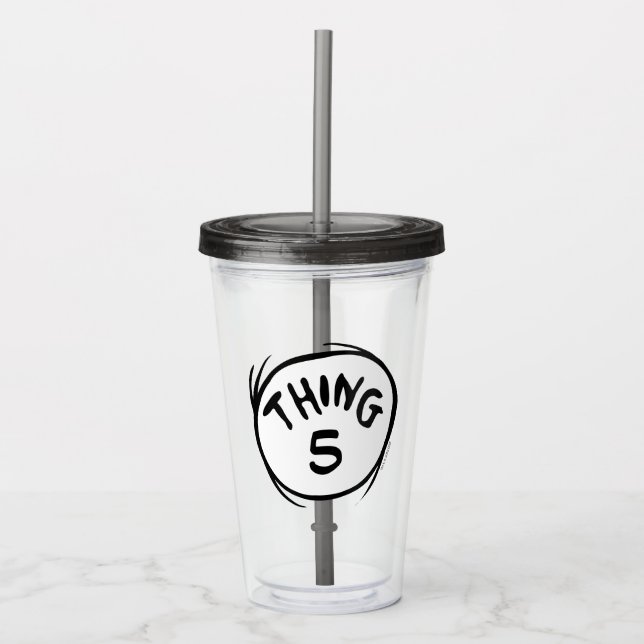 Cat in the Hat |Custom Thing Two Acrylic Tumbler (Front)