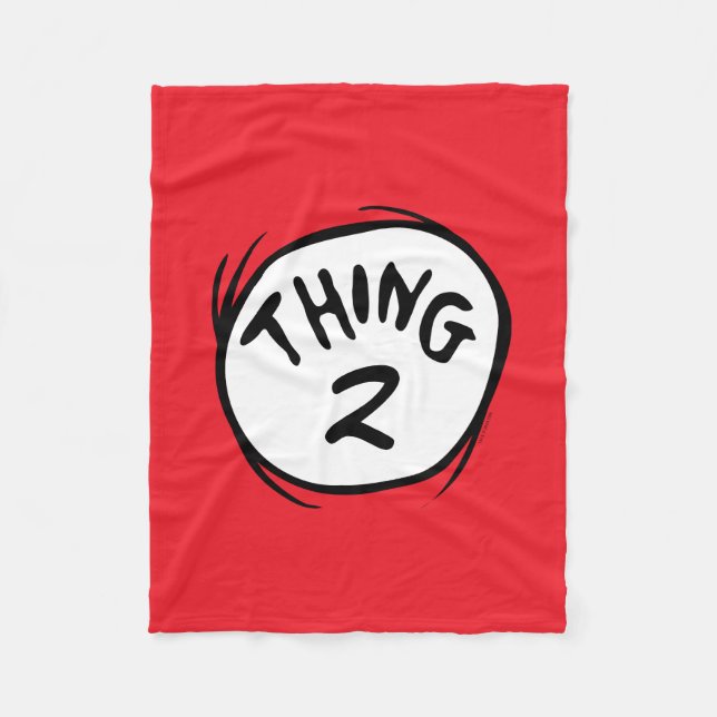 Cat in the Hat |Custom Thing Two Fleece Blanket (Front)