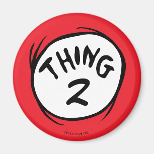 Cat in the Hat  Custom Thing Two Magnet