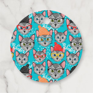 Cat in the hat favour tags