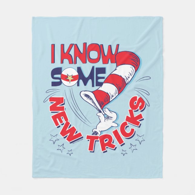 Cat In the Hat I Know Some New Tricks Fleece Blanket (Front)