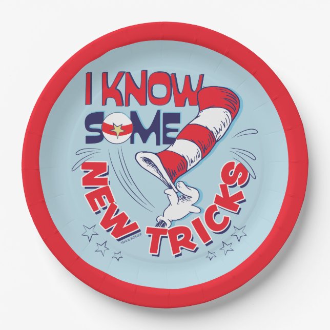 Cat In the Hat I Know Some New Tricks Paper Plate (Front)