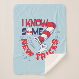 Cat In the Hat I Know Some New Tricks Sherpa Blanket