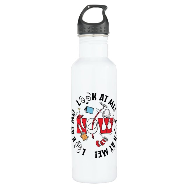 Cat In the Hat | Look At Me! Look At Me! 710 Ml Water Bottle (Front)