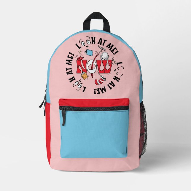 Cat In the Hat | Look At Me! Look At Me! Printed Backpack (Front)