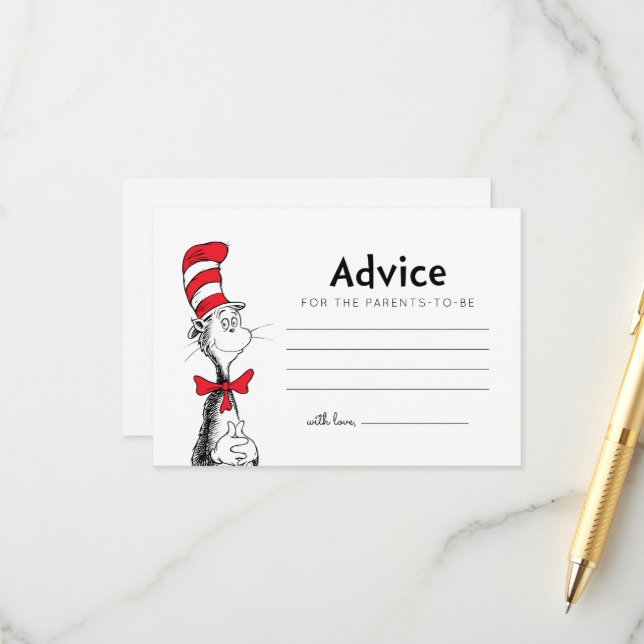 Cat in the Hat | New Parent Advice Enclosure Card (Front/Back In Situ)