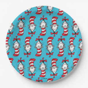 Cat In The Hat Pattern Paper Plate