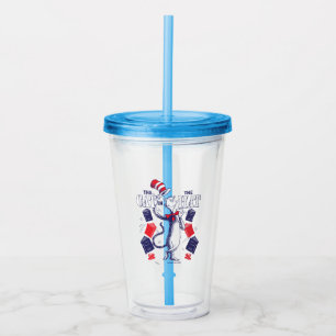 Cat In the Hat   Reading Books Acrylic Tumbler