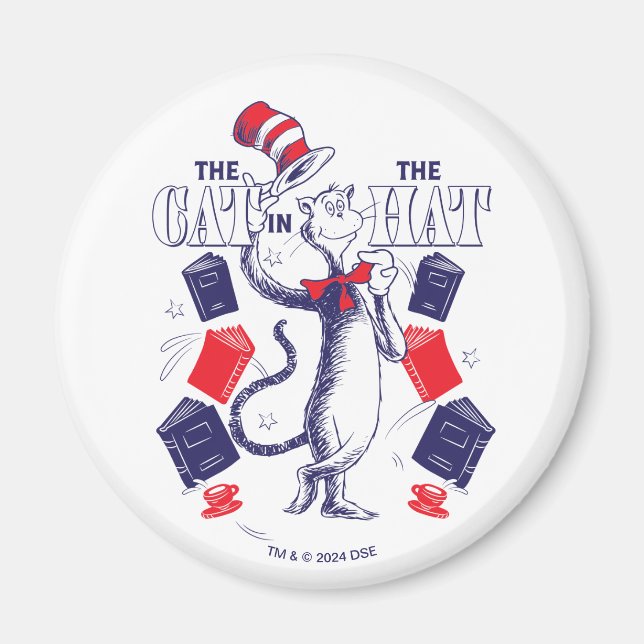 Cat In the Hat | Reading Books Magnet (Front)
