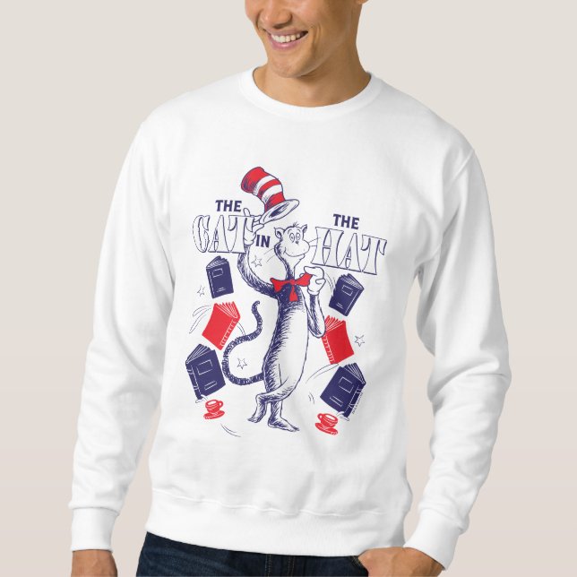 Cat In the Hat | Reading Books Sweatshirt (Front)