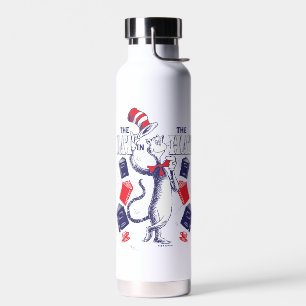 Cat In the Hat   Reading Books Water Bottle