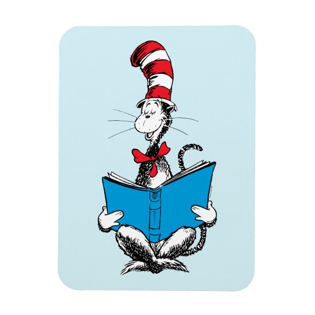 Cat in the Hat Reading Magnet (Vertical)