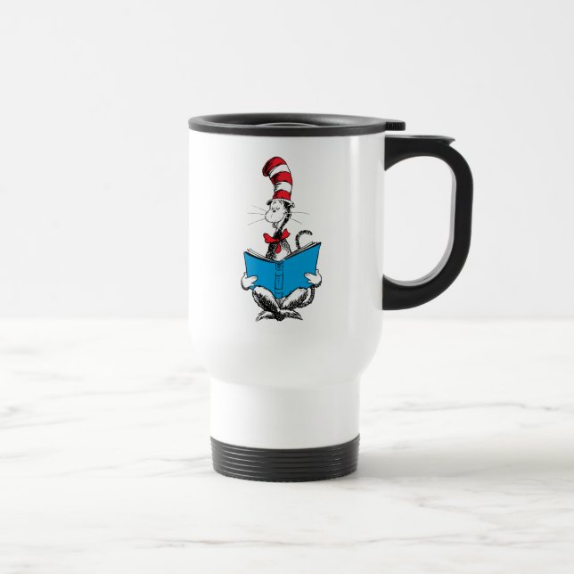 Cat in the Hat Reading Travel Mug (Right)