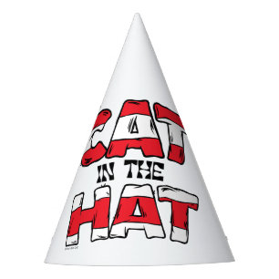 Cat In the Hat Red & White Striped Text