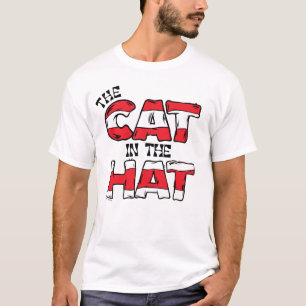 Cat In the Hat Red & White Striped Text T-Shirt