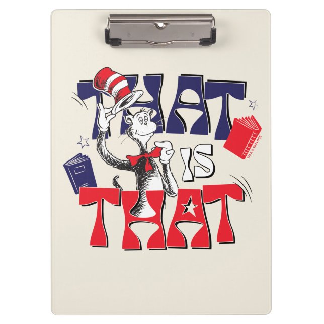 Cat In the Hat | That Is That Clipboard (Front)