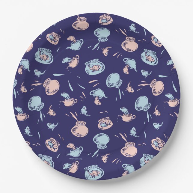 Cat In The Hat | The Fish Pattern Paper Plate (Front)