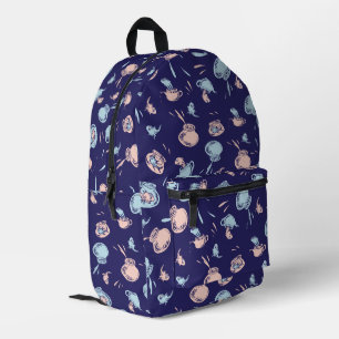 Cat In The Hat The Fish Pattern Printed Backpack