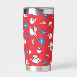 Cat In The Hat   The Fish Red Pattern Insulated Tumbler